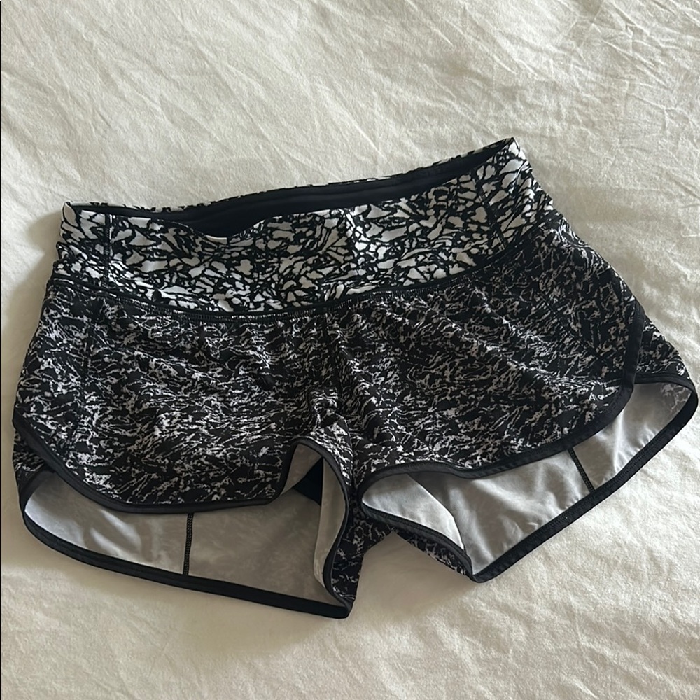 lululemon athletica Black and White Athletic Shorts
